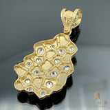 10K Gold and C/Z Nugget Pendant