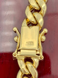 8mm 14k Yellow Gold Miami Cuban Link Chain