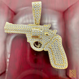 1.6” 14K Gold Gun Pendant